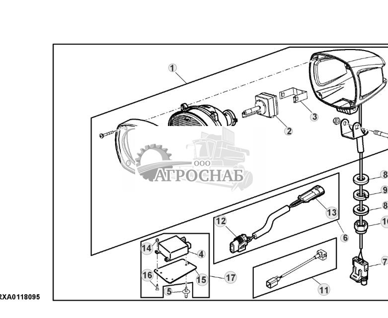 Навесное оборудование, рабочее освещение заднего крыла (разрядное высокой интенсивности) - ST121763 464.jpg